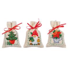 PN-0194764 Cross Stitch Kit (Sachet Bags) Vervaco Easter Bunnies Christmas