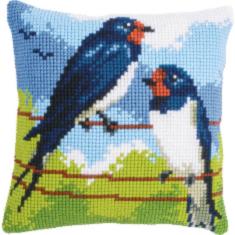  PN-0149951 Cross stitch kit (cushion) 40 x 40cm Vervaco Swallows