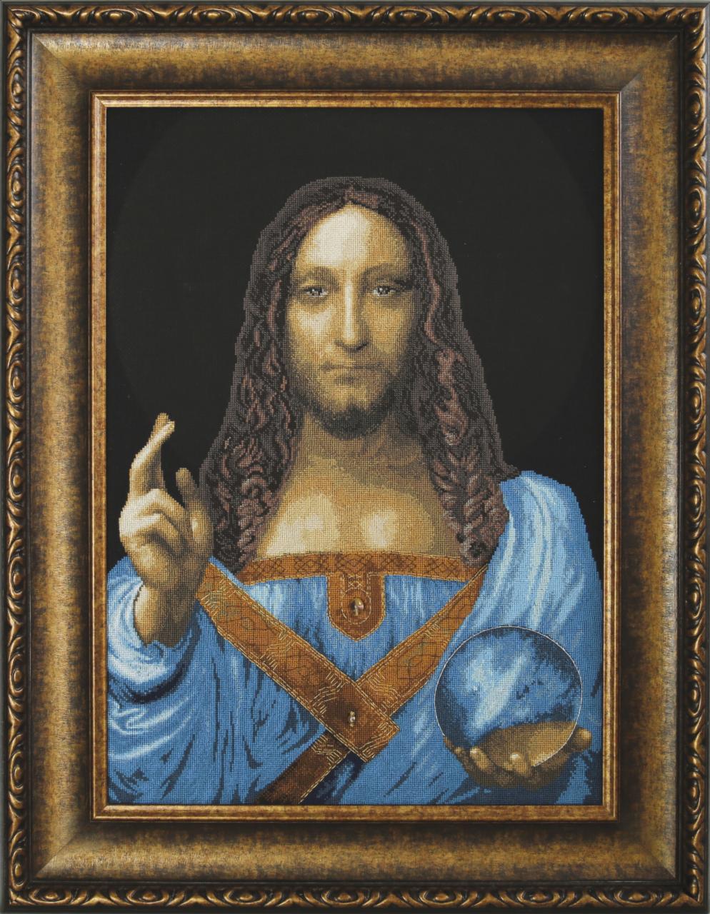 Ramkoers Dom munt Cross-stitch kit M-327 By Leonardo da Vinci "Salvator Mundi"