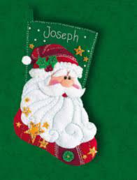 08124 Набор для вышивания крестом DIMENSIONS Sequined Santa. Stocking "Санта в блестках. Чулок"