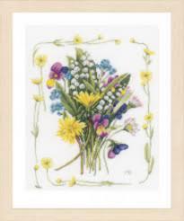 PN-0167125 Counted cross stitch kit LanArte "Bouquet of field flowers"