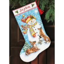 70-08963 Counted cross stitch kit DIMENSIONS "Winter friends. Stocking"