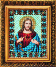 Beadwork kit B-1231 "The Icon of The Sacred Heart of Jesus"