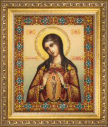 Rhinestone decoration kit KC-132 "The Icon of the Mother of God Succor in Travail" 