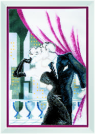 Mixed technique stitch kit M-198 "Kiss in a big city"