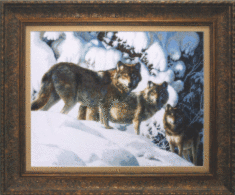Cross-stitch kit А-199 "Pack of wolves" 