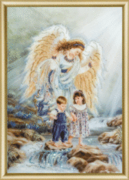 Rhinestone decoration kit KC-038/1 "Angel and children"