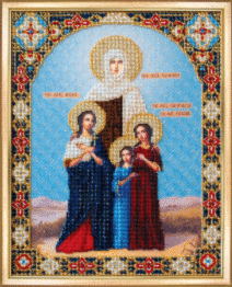 Beadwork kit B-1101 "The Icon of  Sts. Sophia and her Three Daughters, Faith, Hope, and Charity"  
