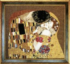 Mixed technique stitch kit №411 By G. Klimt "Kiss (fragment)"