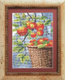 Cross-stitch kit №474 "Apples in basket"