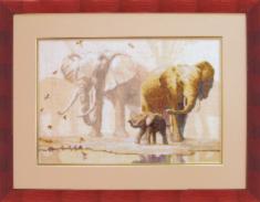 Cross-stitch kit №475 "Elephants"