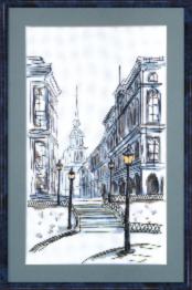 BT-009 Counted cross stitch kit Crystal Art "The mysterious city"