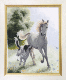 Cross-stitch kit А-217 "Friends on a walk" 