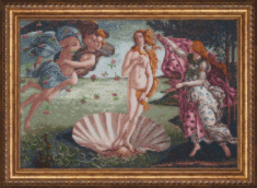 Mixed technique stitch kit M-15 By S.Botticelli "The Birth of Venus"