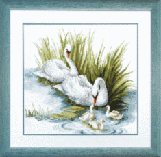 Cross-stitch kit A-148 "Swans"