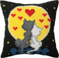 Cross-stitch kit RT-166 “Cats in love”