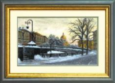 Cross-stitch kit №567 "Thaw in the city"