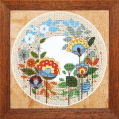 BT-1006 Mixed technique stitch kit Crystal Art "Flower cycle"
