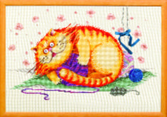 Mixed technique stitch kit M-107 "Varmint cat"