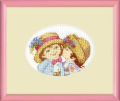 BT-024 Counted cross stitch kit Crystal Art "First love"