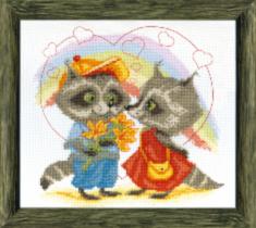 BT-040 Counted cross stitch kit Crystal Art "First love"