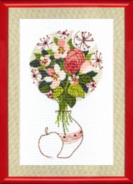 BT-045 Counted cross stitch kit Crystal Art "Blossoming of an apple-tree"