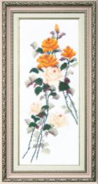 BT-052 Counted cross stitch kit Crystal Art "Etude with yellow roses"