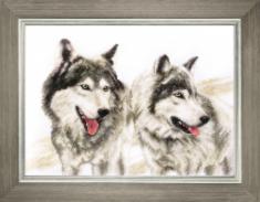 BT-056 Counted cross stitch kit Crystal Art "Grey brothers"