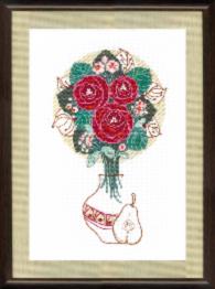 BТ-062 Counted cross stitch kit Crystal Art "Blooming of pear"