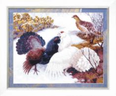 BT-036 Counted cross stitch kit Crystal Art "Wood-grouses on the first snow"