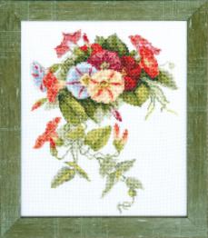BT-082 Counted cross stitch kit Crystal Art "Bindweed"