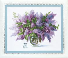 BT-115 Counted cross stitch kit Crystal Art "Lilac in blooming"