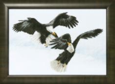 BT-054 Counted cross stitch kit Crystal Art "Eagles over canyon"