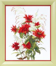 BT-1020 Mixed technique stitch kit Crystal Art "Red rue"