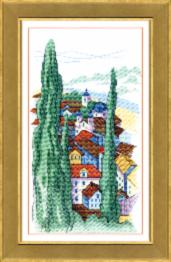 BT-152 Counted cross stitch kit Crystal Art "Over the city"