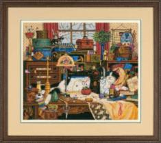 03884 Counted cross stitch kit DIMENSIONS "Maggie the Messmaker"