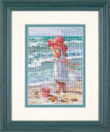 65078 Counted cross stitch kit DIMENSIONS "Girl at the Beach"