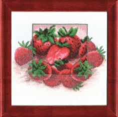 Mixed technique stitch kit M-65 (A019) "Strawberry paradise"