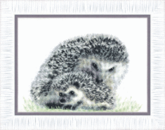 BT-134 Counted cross stitch kit Crystal Art "Hedgehogs"