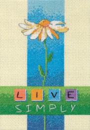 06975 Counted cross stitch kit DIMENSIONS "Live Simply"