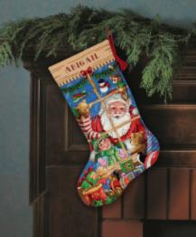 08818 Counted cross stitch kit DIMENSIONS "Santa's Toys. Stocking"