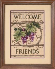 13733 Counted cross stitch kit DIMENSIONS "Welcome Friends"