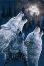 35203 Counted cross stitch kit DIMENSIONS "In Harmony Wolves"