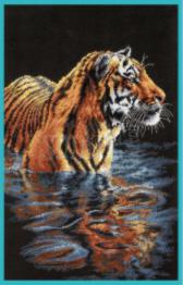 35222 Counted cross stitch kit DIMENSIONS "Tiger Chilling Out"