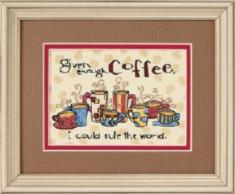 65019 Counted cross stitch kit DIMENSIONS "Enough Coffee"