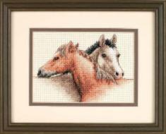 65030 Counted cross stitch kit DIMENSIONS "Horse Pals"