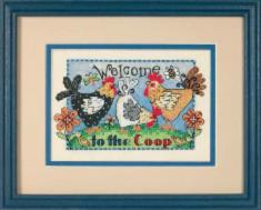 65053 Counted cross stitch kit DIMENSIONS "Welcome to the Coop"