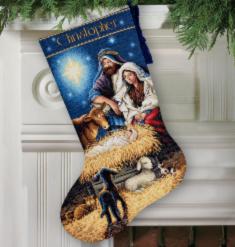 70-08838 Counted cross stitch kit DIMENSIONS "Holy Night Stocking"