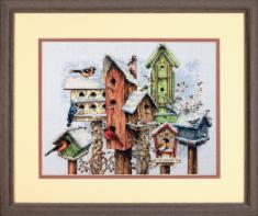 70-08863 Counted cross stitch kit DIMENSIONS "Winter Housing"