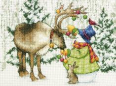 70-08947 Counted cross stitch kit DIMENSIONS "Ornamental Reindeer" 